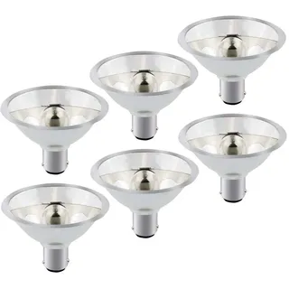 NCC-Licht 6 x Halogen Reflektor AR70 20W BA15d 12V 280lm 41970 warmweiß 8°