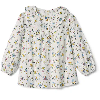 Tchibo - Kinder-Bluse - Baby - Gr. 86/92 - creme/geblümt