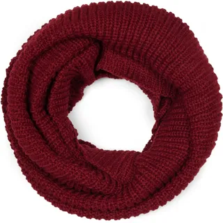Stylebreaker "Unifarbener Feinstrick Loop", Damen, rot (dunkelrot), Obermaterial: 100% Polyacryl PAN., Modisch, Modetücher