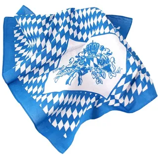 Bavariashop Baumwolltuch Bayern, Trachtenhalstuch, Einsteck-oder Schnupftabaktuch - 55