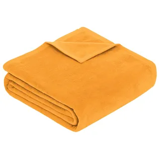 Kuscheldecke 150 x 200 cm gelbgold