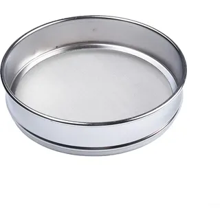 Zilimontt Mesh-Laborsieb, Testsieb 304 Edelstahl-Drahtgewebe (0,58 mm) für verchromte Stahlrahmen, 20 cm Durchmesser, Sieb (30 Mesh)