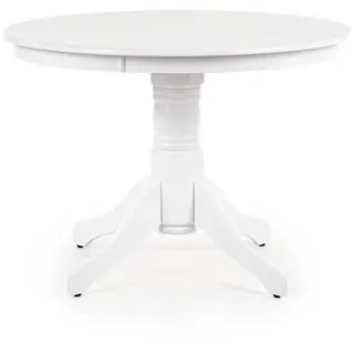 designimpex Esstisch Design Tisch rund HG-111 Weiß Esszimmer weiß