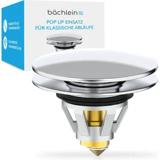 Bächlein universeller Pop Up Waschbeckenstöpsel - Stöpsel Waschbecken Chrom Abflusssieb Waschtisch Abfluss Ablauf Ventil Stopfen Ersatzstö...