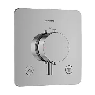 Hansgrohe Ecostat Comfort Q Thermostat Unterputz, für 2 Verbraucher, 24 l/min, Chrom