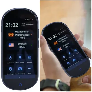 casativo Sprachcomputer Echtzeit-Übersetzer für 137 Sprachen, Sprach- & Textfunktion Display, Online-/Offline-Übersetzer mit 4" Touchscreen & ChatGPT schwarz
