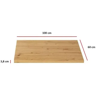Küchen-Preisbombe Küchen Arbeitsplatte 100cm 38 mm Küchenzeile Küchenblock Eiche Artisan Eko Stilo