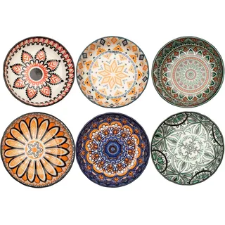 TuYines Tapas-Schalen aus Porzellan, Snackschalen für Tapa, Tapas-Schüssel-Set, Keramik-Dip-Schalen, 6 Stück Ø 10 cm, kleine Gewürzschale, Geschirr, Soße, Sushi, Sauce, Snack und Soja