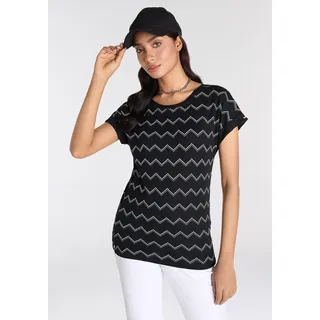 KangaROOS Kurzarmshirt in schwarz-weiß | Gr.: 32/34