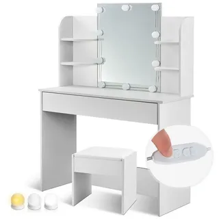 Juskys Schminktisch Bella mit Hocker Melly