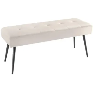 Riess-Ambiente Sitzbank BOUTIQUE - 100cm champagner Samt schwarze Metallbeine