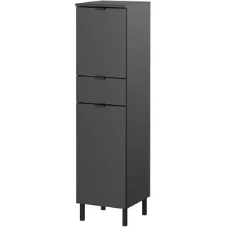 Germania "GW-Arcena", grau (graphit), B:30cm H:120cm T:34cm, Holzwerkstoff, Schränke, Midischrank