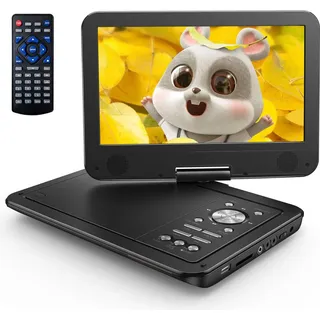 YOTON YD105 12.5" Tragbarer DVD Player mit 10.5" HD Drehbildschirm für Auto und Kinder mit Autoladegerät und AC Adapter