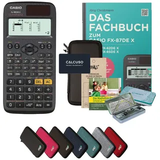 CALCUSO Streberpaket Schwarz mit Taschenrechner Casio FX-85DE X
