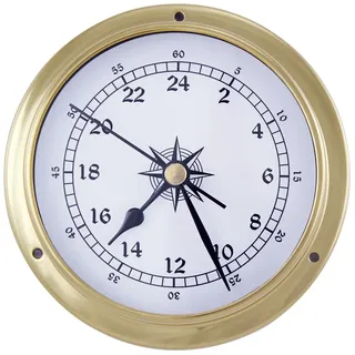 24-Sunden-Uhr Nautik aus Messing 3,4 cm Sea-Club