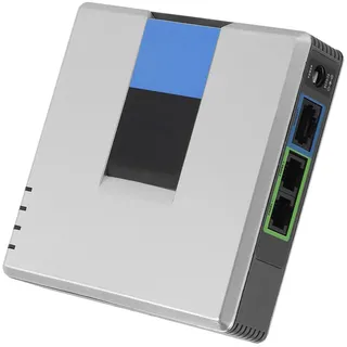 2 Ports Adapter SIP VoIP Leicht und Tragbar für Internet -Telefon mit Drahtloser Konnektivität und Erschwinglicher Festnetzersatz (EU-Stecker)
