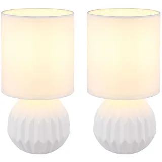 GLOBO Tischlampe Weiß 2 St.