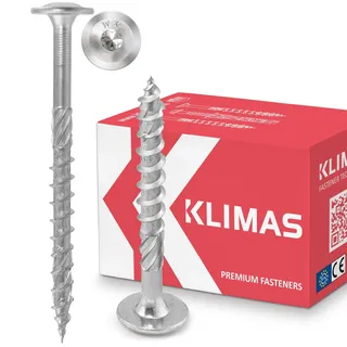 Klimas Tellerkopfschraube 8 x 100 mm Schrauben 50 Stück