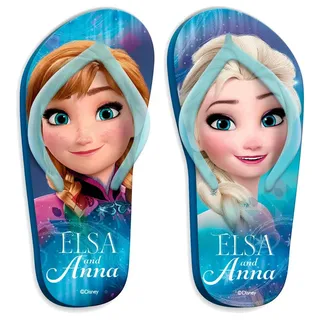 Frozen Kinder Flip Flops Frozen Anna und Elsa Badelatschen für Mädchen Badesandale blau 33-34 EU
