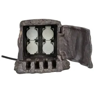 Heitronic Energieverteiler BAUMSTUMPF, 4-fach, IP44, Steckdose