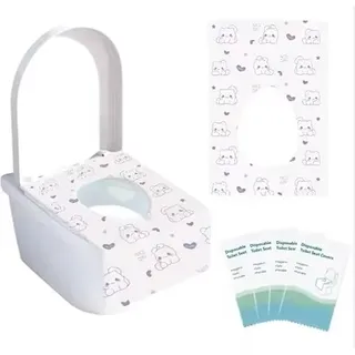 IEGI 20 Stück Einweg Toilettenauflage für Kinder, Toilette Auflage Sitzbezug WC-Sitz Matte Toilettenpapier für Einkaufszentren, Krankenhaus, Büro, Einweg Toilettensitzbezug