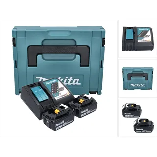 2 x 5,0 Ah + DC18RC Ladegerät + Makpac 197624-2