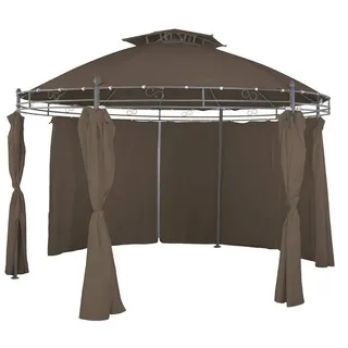 Lex Linder Ersatzdach Pavillon rund 3,5m beige, rot, grau oder taupe : Taupe