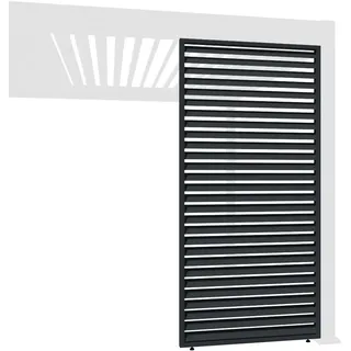 Weide Horizontale Lamellenwand für Weide Pergola 1 Stück 1,23 x 2,34 m Grau