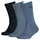 Kinder Socken 3er Pack Bequem sitzend blau 31-34
