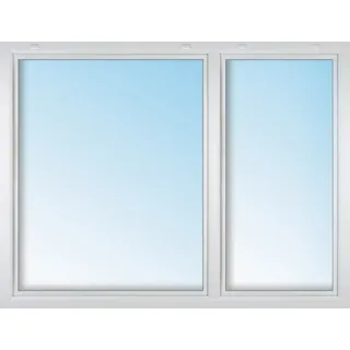 Meeth Kunststofffenster 145 x 120 cm 2-flg. Dreh-Kipp/Dreh-Kipp rechts weiß