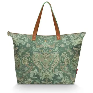 Pip Studio Tote Bag Kyoto Festival Green 66x20x44cm - Türkis