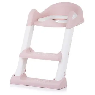 Chipolino Toilettenaufsatz, Toilettensitz mit Leiter, Griffe, Fußstütze, kompakt pink