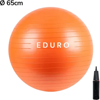 Gymnastik-Ball mit Handpumpe Fitness Yoga Pilates Sitzball orange 65 cm Eduro