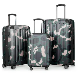 HAUPTSTADTKOFFER Spree Koffer-Set 3-tlg. camo/schwarz