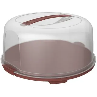 Rotho Tortenglocke FRESH, Ø 34 cm - rot, Kuchenbehälter, Kuchenbox Tortenbox