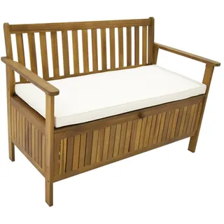 Sitzbank Aufbewahrungsbank mit Stauraum aus Akazienholz