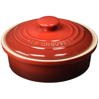 Le Creuset Ofenkäseform mit Deckel aus Steinzeug, Kirschrot, 91044600060010