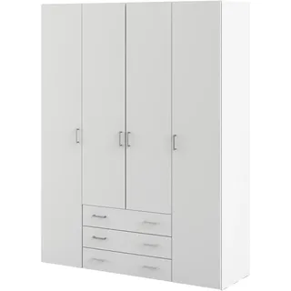 ac marca Kleiderschrank 4-türig 154 x 200 x 49 cm Weiß
