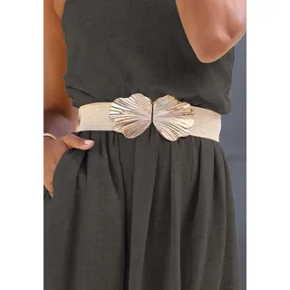 LASCANA Stretchgürtel Kunstfaser beige 75