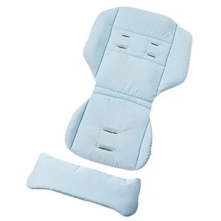 Gesslein Loop Set 532 Sitzauflage Kinderwagen, Wendeeinlage für Sommer & Winter, universel, Tencel atmungsaktiv & Schild Tragetasche C1/C2/Trend |hellblau