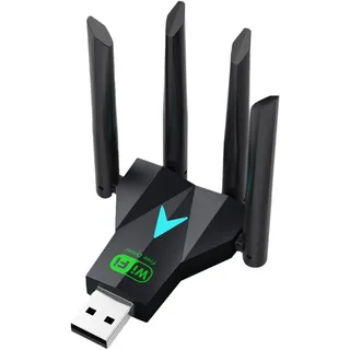 AC1300 USB WiFi Adapter, geeignet für PC Desktop 2.4G/5G Dual Band 1300M Wireless Network Adapter, WiFi Dongle, unterstützt Windows 11/10/8.1/8/7/XP/Mac