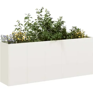 vidaXL Pflanzkübel 200 x 40 x 80 cm Weiß