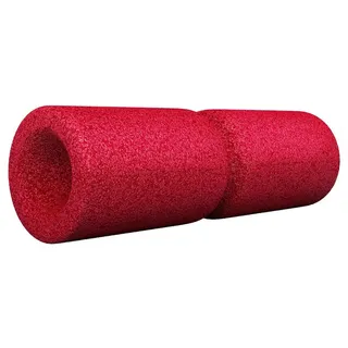Gorilla Sports Faszienrolle - mit Umlaufrille, Foam Roller, Massagerolle, Massage, Yoga schwarz|grau|rot 38 cm,