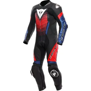 Dainese Motorradkombi Laguna Seca 6 perforierte 1-Teiler Motorrad Lederkombi vorbereitet für Trinksystem,Ellenbogenprotektoren enthalten,Hüftp 46