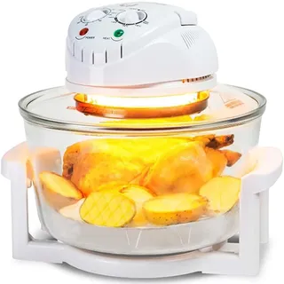 Halogenofen Heißluftofen Multikocher Grill Minibackofen Auftauen 1500W 18L