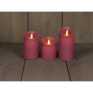 coen bakker LED-Kerze 10 cm 12,5 cm 15 cm Ø 7,5 cm rosa