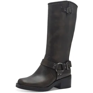TAMARIS Damen Langschaft-Stiefel Blockabsatz Vegan; CIGAR, EU 37
