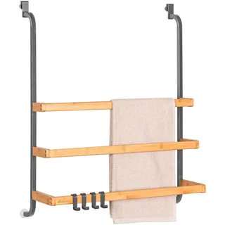 ELUNO Handtuchhalter ohne Bohren Grau