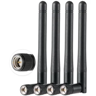 Vecys 4PCS Dual Band WiFi Antenne 2.4GHz 5GHz 5.8GHz 3dBi MIMO SMA Männlich Antenne für WiFi Router Wireless LAN Karte PCIe Karte Router Videoüberwachungsmonitor