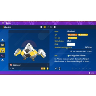 Shiny Eisenhand 6IV | LVL 100 | Pokemon Karmesin / Purpur / Scarlet